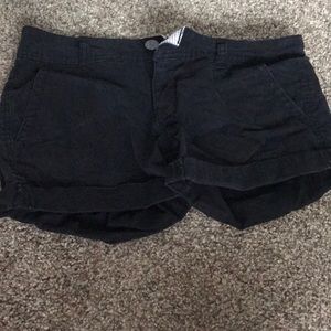 black shorts